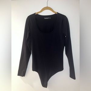 Abercrombie & Fitch black long sleeve A&F soft collection bodysuit